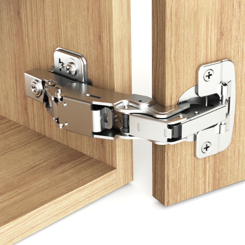 Premio, (DTC), 155°, Soft Close Hinge, Full Overlay, Nickel, Wood Screw Adjustable Plate, 2 Pack