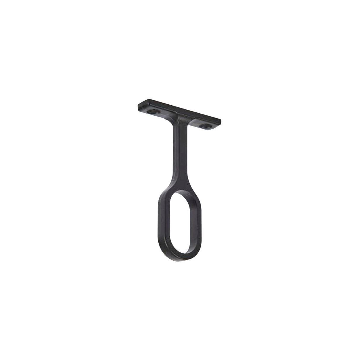 Matt Black Oval Wardrobe Rail Centre Support
