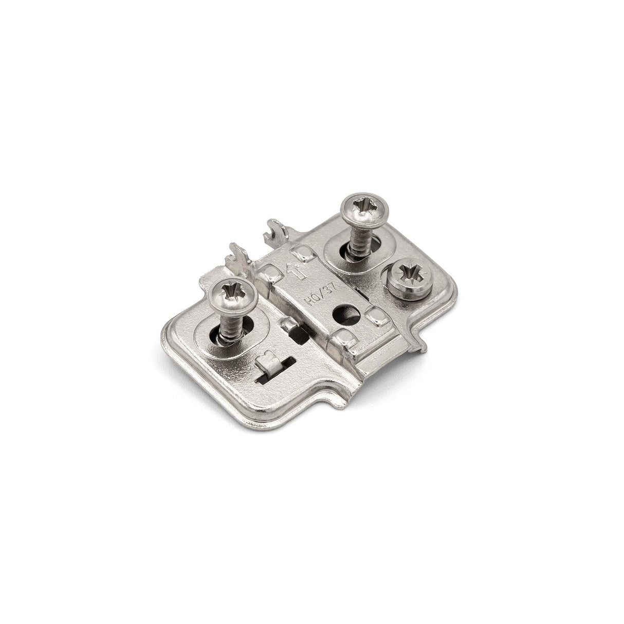 Premio, (DTC), Two Holes Cam-adjustable Anyway Snap-on Mounting Plate with wooden screw prefixed, H=0, Nickel Plated