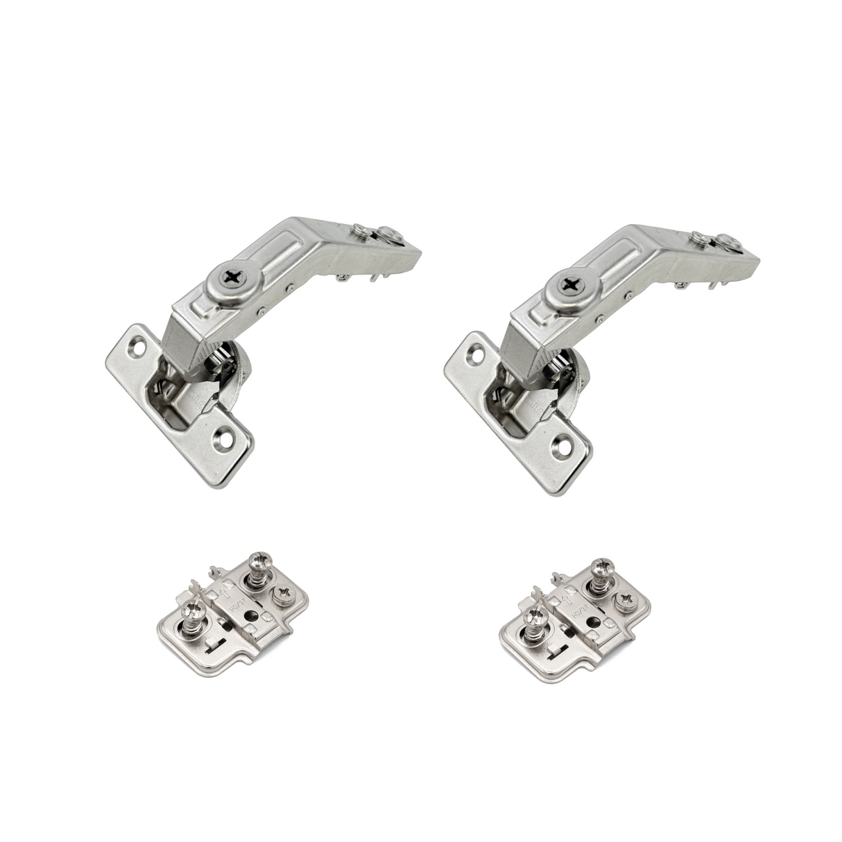 Premio, (DTC), 135°, Soft Close Hinge, Full Overlay, Nickel, Euro Screw Adjustable Plate, 2 Pack
