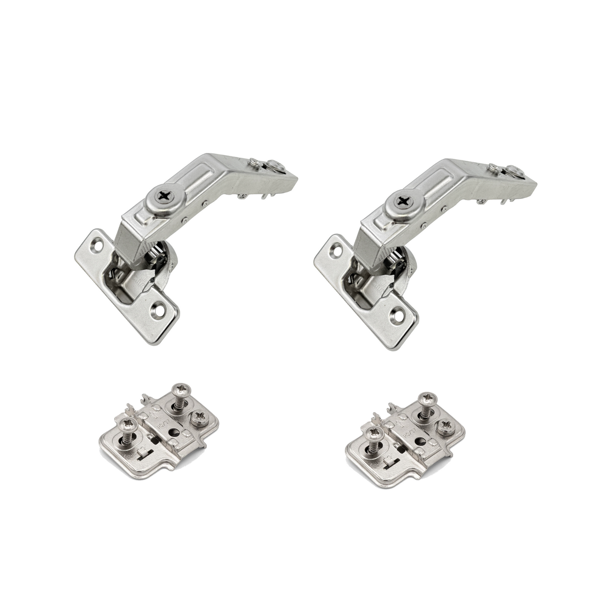 Premio, (DTC), 135°, Soft Close Hinge, Full Overlay, Nickel, Wood Screw Adjustable Plate, 2 Pack