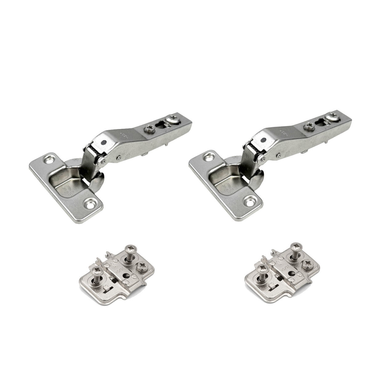 Premio, (DTC), 30°, Soft Close Hinge, Full Overlay, Nickel, Wood Screw Adjustable Plate, 2 Pack