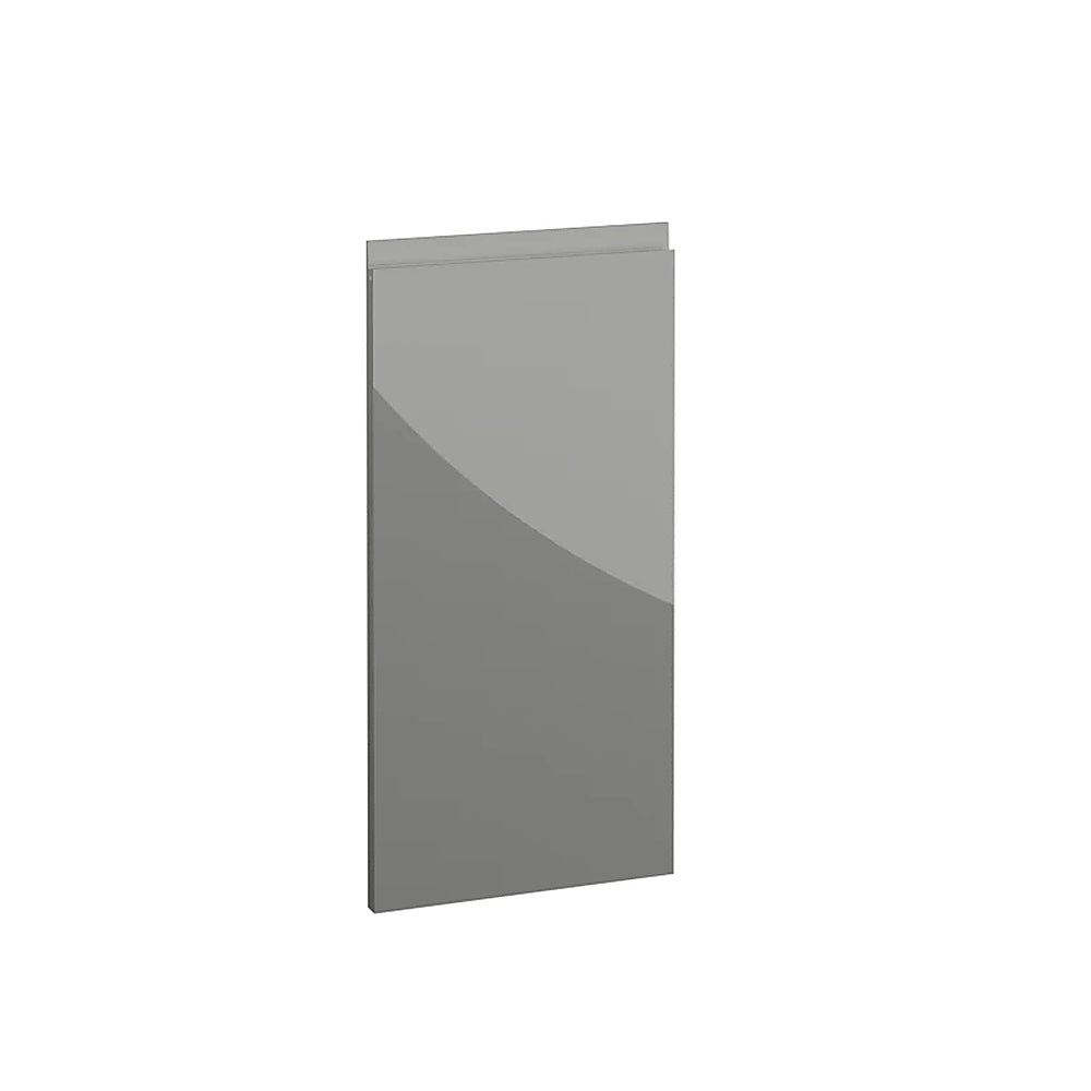 Milano, Handleless J Pull Corner Door Left Hand, 715 x 350mm (H x W) – High Gloss Dust Grey