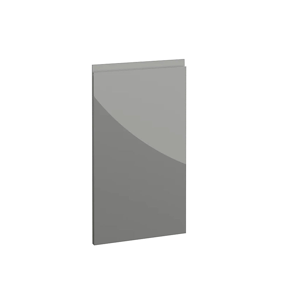 Milano, Handleless J Pull Corner Door Left Hand, 715 x 372mm (H x W) – High Gloss Dust Grey