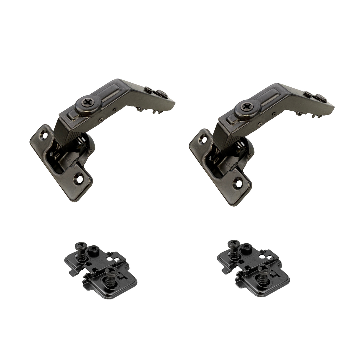 Premio, (DTC), 135°, Soft Close Hinge, Full Overlay, Titanium Black, Euro Screw Adjustable Plate, 2 Pack