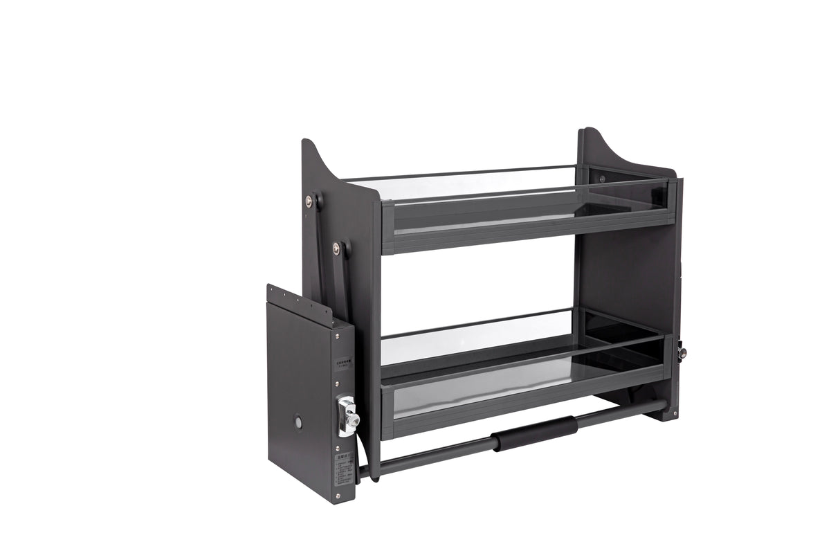 IVIRO, Pull-Down Wall Unit Baskets, Soft Close, Anthracite, Suits 600 / 800mm Cabinets