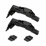 Premio, (DTC), 155°, Soft Close Hinge, Full Overlay, Titanium Black, Euro Screw Adjustable Plate, 2 Pack