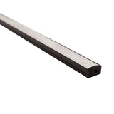 Strip Lighting Surface Mounted Extrusion / Light Cover 1 Metre, Aluminium / Black, Sola