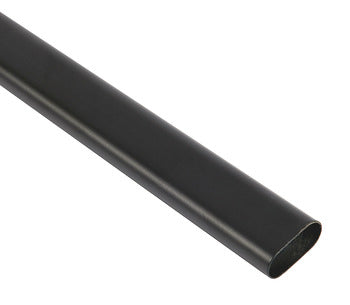 3 Metre Black Oval Wardrobe Rail, Matt Black Hanging Rail (10 PACK)