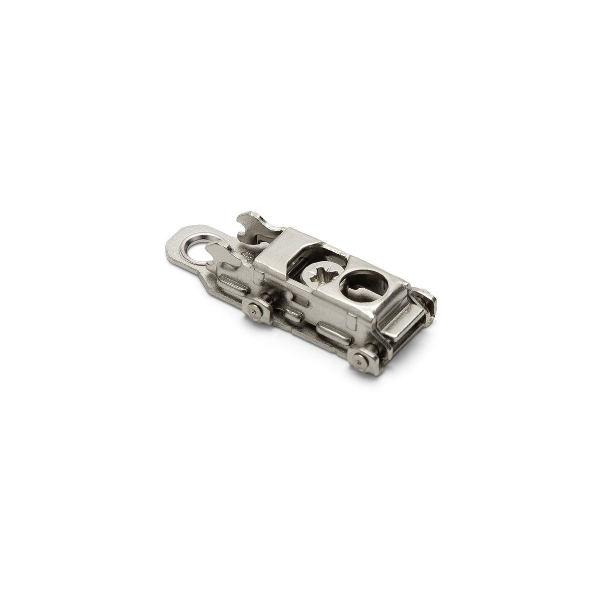 Premio, (DTC), Two Holes inline Snap-on Mounting Plate,H=0, Nickel Plated