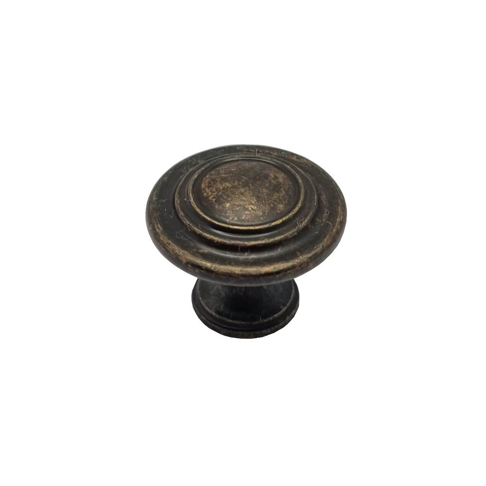 Sparta, Knob Handle, Antique Dark Brass, Centre Fixing