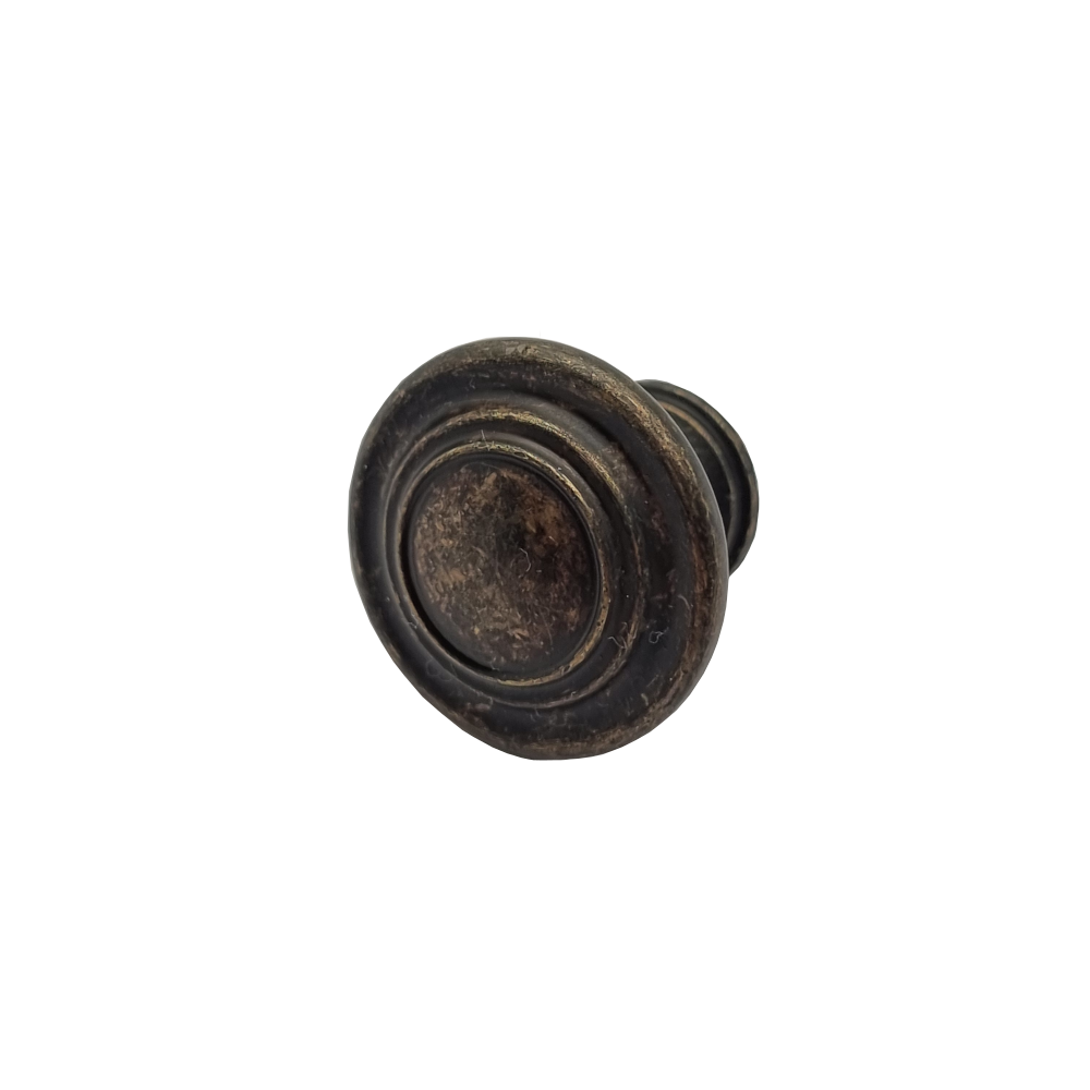 Sparta, Knob Handle, Antique Dark Brass, Centre Fixing