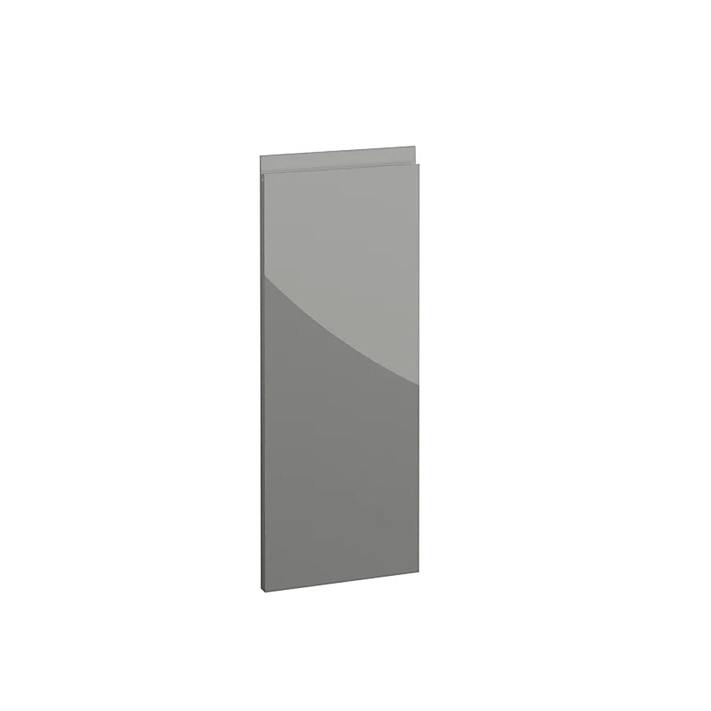 Milano, Handleless J Pull Corner Door Left Hand, 715 x 276mm (H x W) – High Gloss Dust Grey