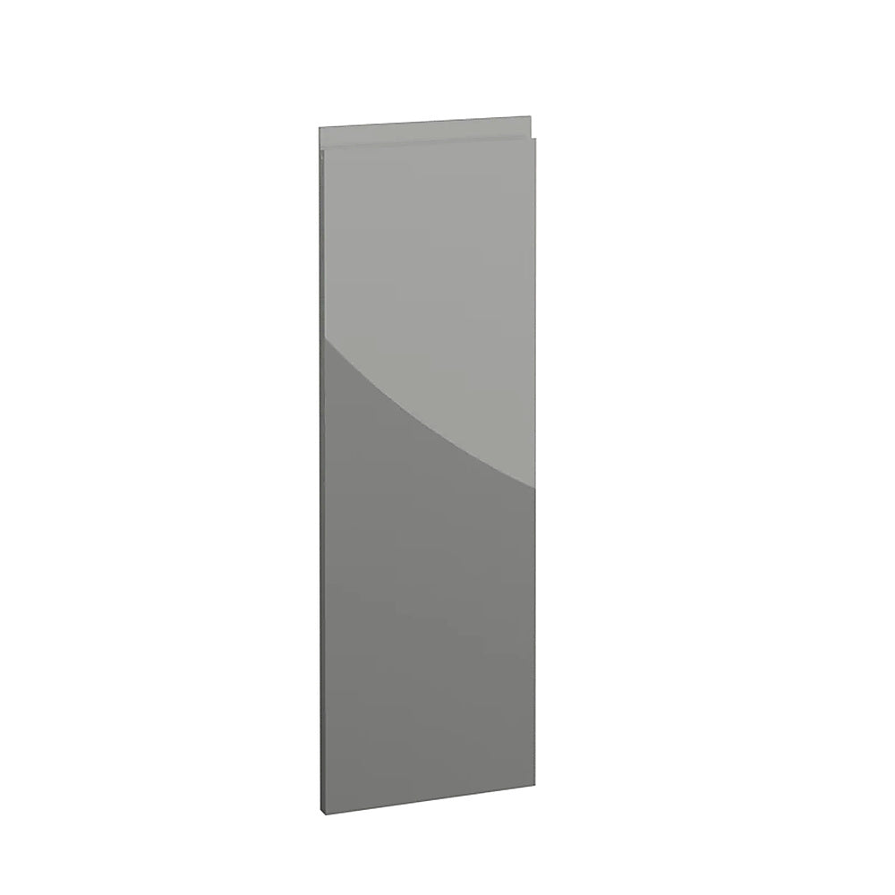 Milano, Handleless J Pull Corner Door Right Hand, 895 x 316mm (H x W) – High Gloss Dust Grey