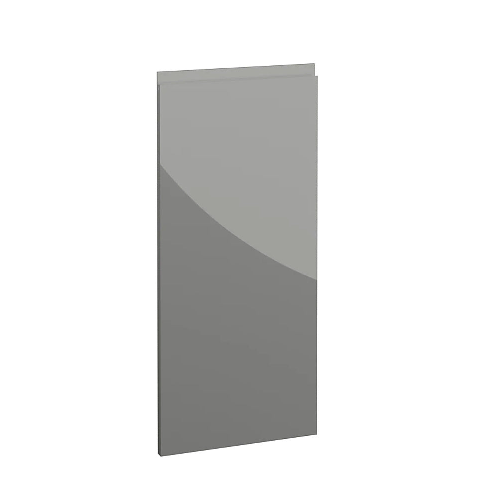 Milano, Handleless J Pull Door, 895 x 397mm (H x W) – High Gloss Dust Grey