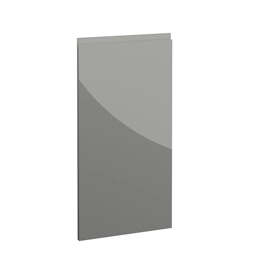 Milano, Handleless J Pull Door, 895 x 447mm (H x W) – High Gloss Dust Grey