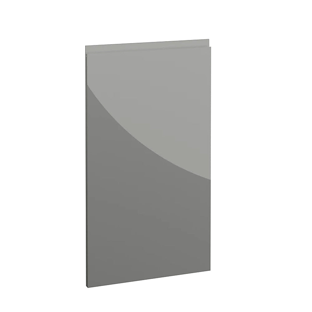 Milano, Handleless J Pull Door, 895 x 497mm (H x W) – High Gloss Dust Grey
