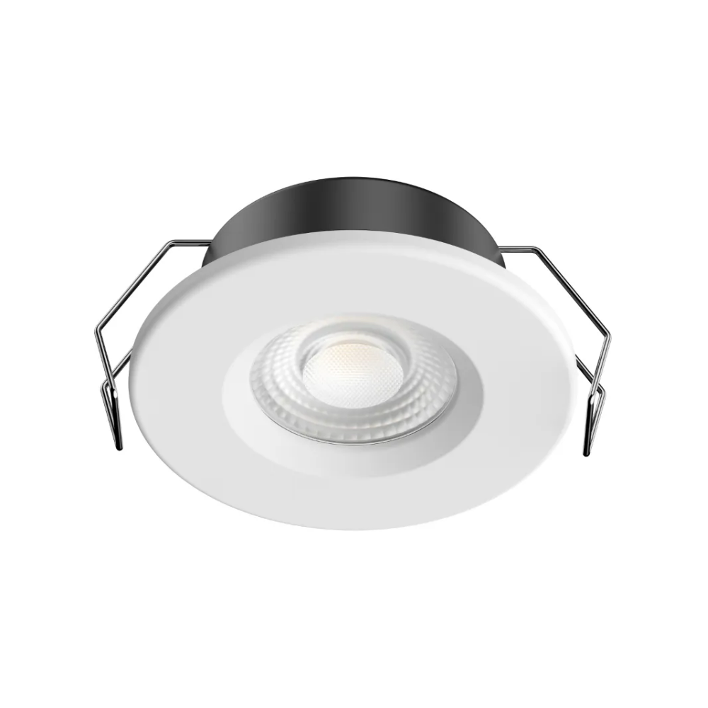 Murcia, 6w Switchable 3000k/4000k/6000k, Fire Rated Dimmable Downlight, Black/White