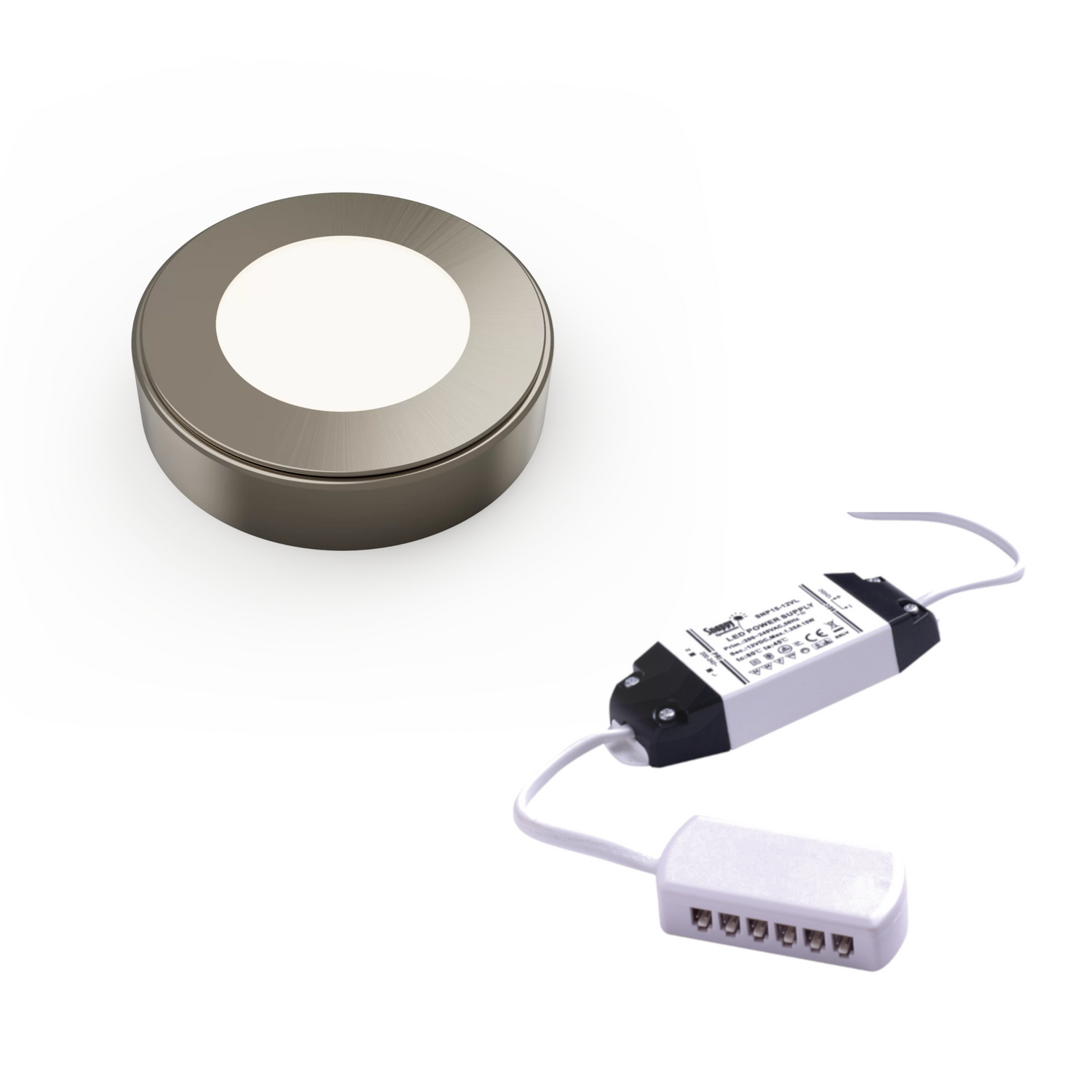 Nebbia, Surface Diffused LED Light, Natural / Warm White, Brushed Nick ...