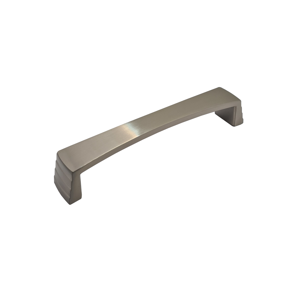 Stepped D, D Pull Handle, Brushed Nickel, 128mm Hole Centres