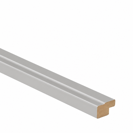Milano, Modern Square Bullnose Cornice, 3050 x 50 x 30mm – High Gloss Dove Grey