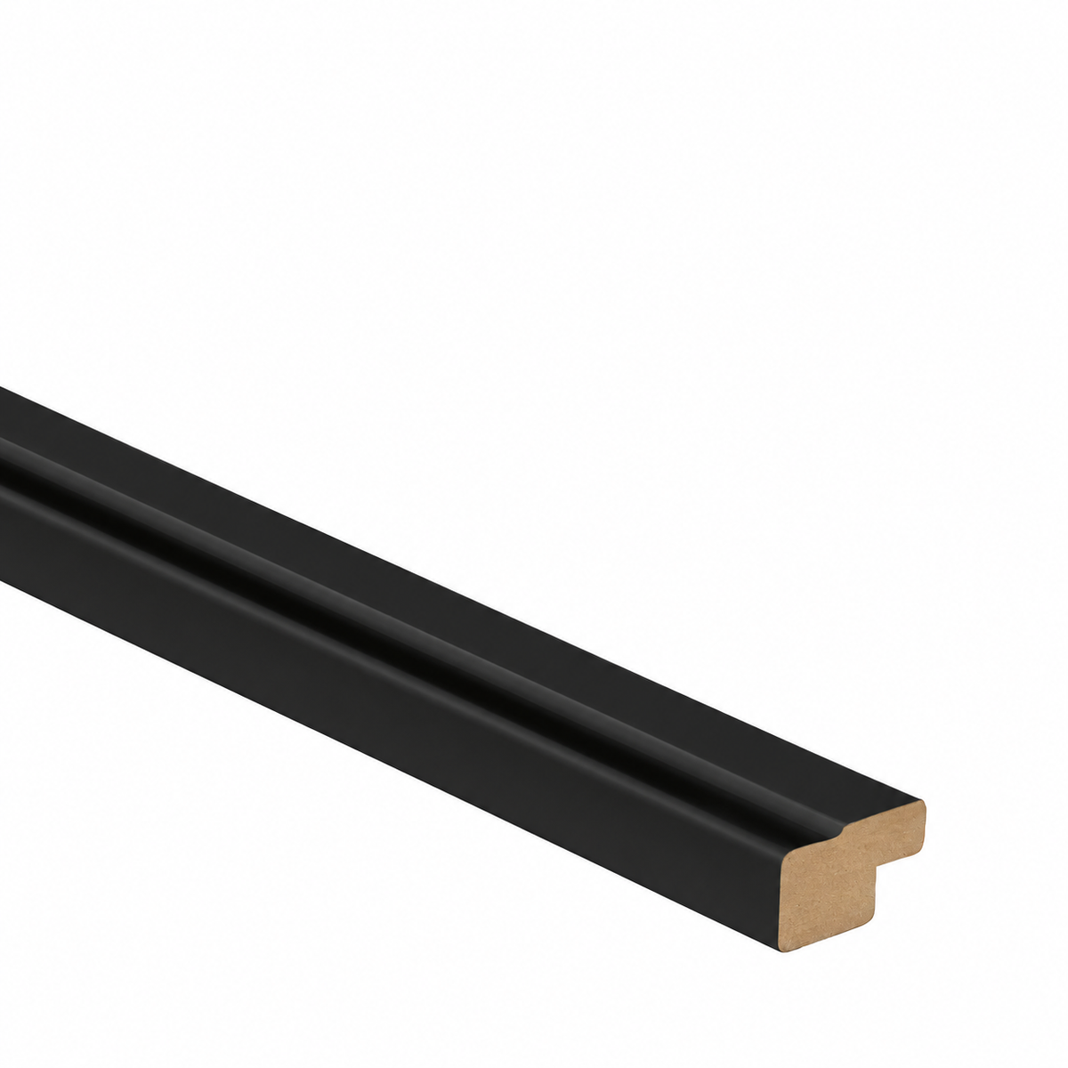 Mayfair, Modern Square Bullnose Cornice, 3050 x 50 x 30mm – Super Matt Black