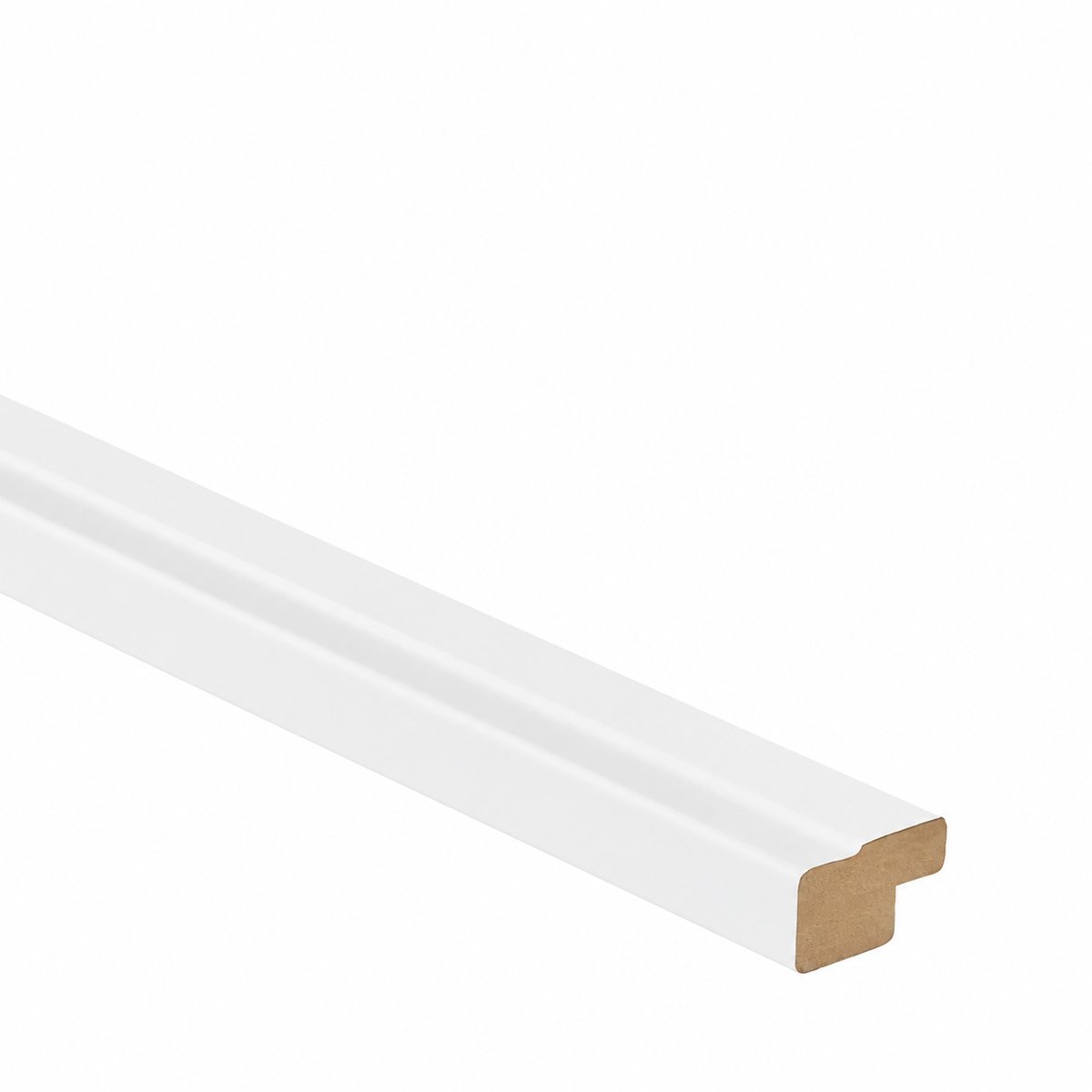 Mayfair, Modern Square Bullnose Cornice, 3050 x 50 x 30mm – Super Matt White