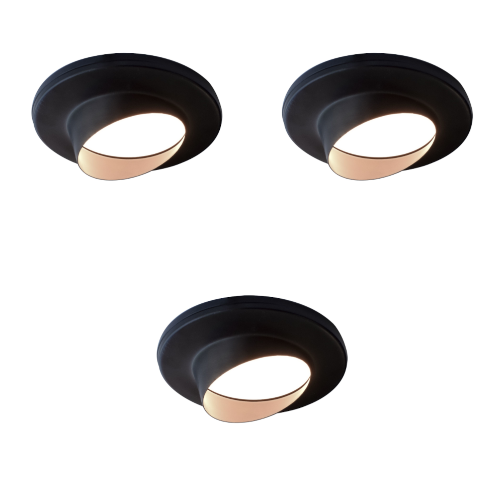 Nero Super Slim Angled Diffused LED Light, Warm White, Matte Black, Under Cabinet Light