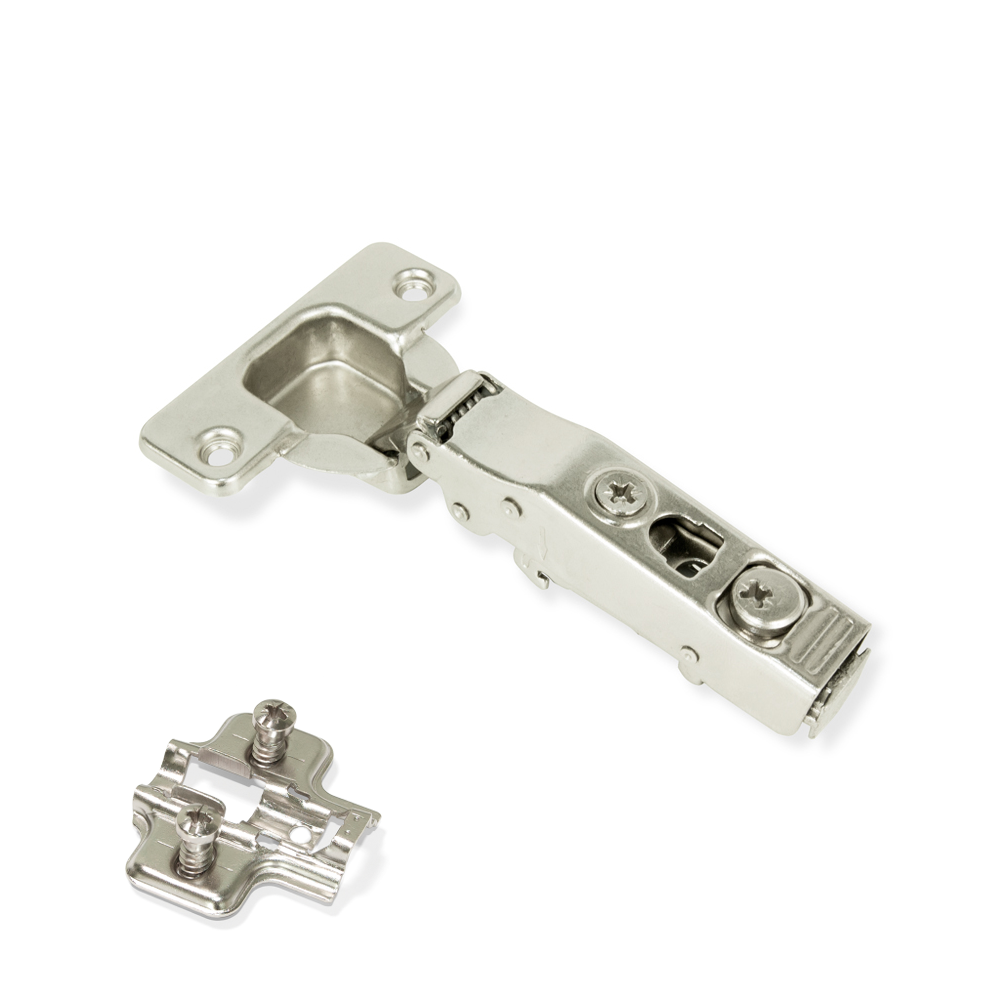 2 x DTC, 110° Degree Hinge with Euro Plate, Soft Close, Stainless Steel