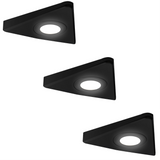 Nero Slim Triangle Diffused LED Light, Natural White, Matte Black, Under Cabinet Light