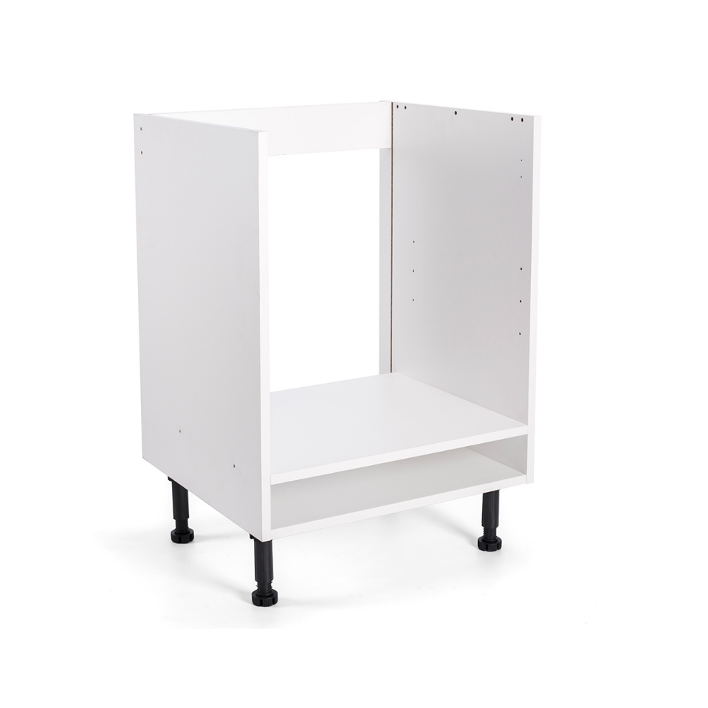 Duracab, Flat-Pack Oven Base Cabinet Unit, 600mm, White