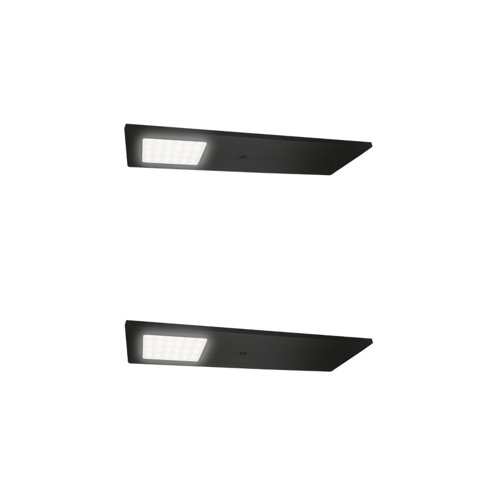 Siena LED Light, 190mm Rectangle, Natural White, Matte Black, Under Cabinet Light