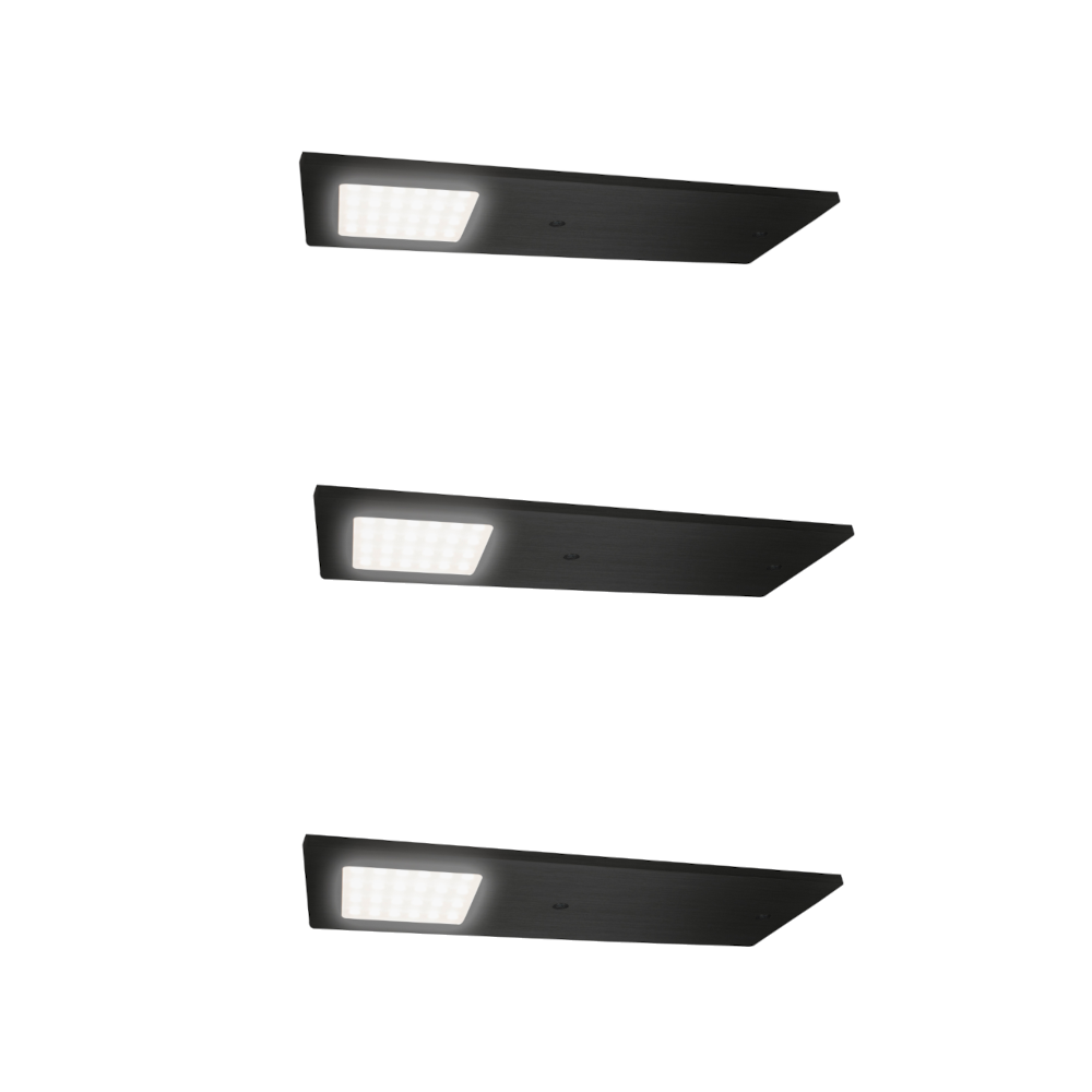 Siena LED Light, 190mm Rectangle, Natural White, Matte Black, Under Cabinet Light