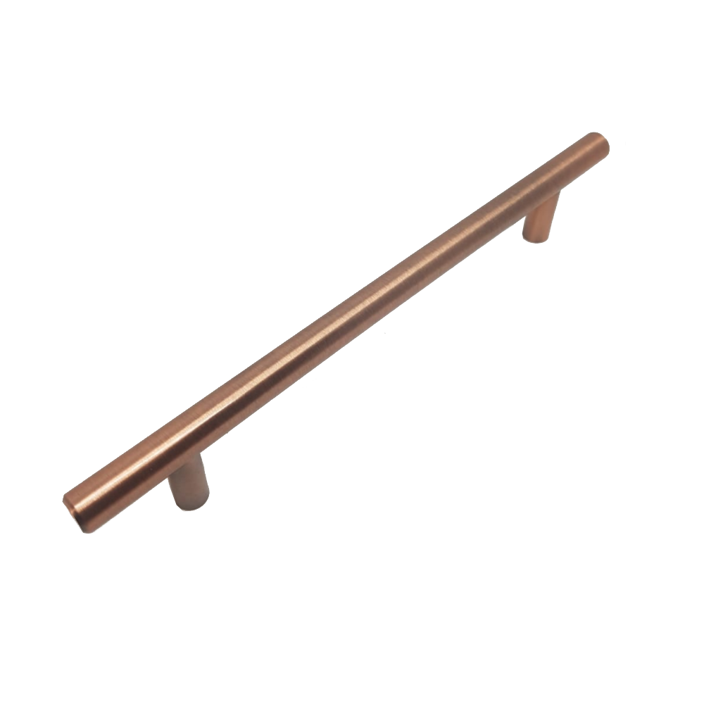 Veroli, T-Bar Handle, Brushed Copper, 96-160mm Hole Centres