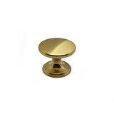 Pharaoh, 33mm Knob Handle, Brushed Brass, Centre Fixing