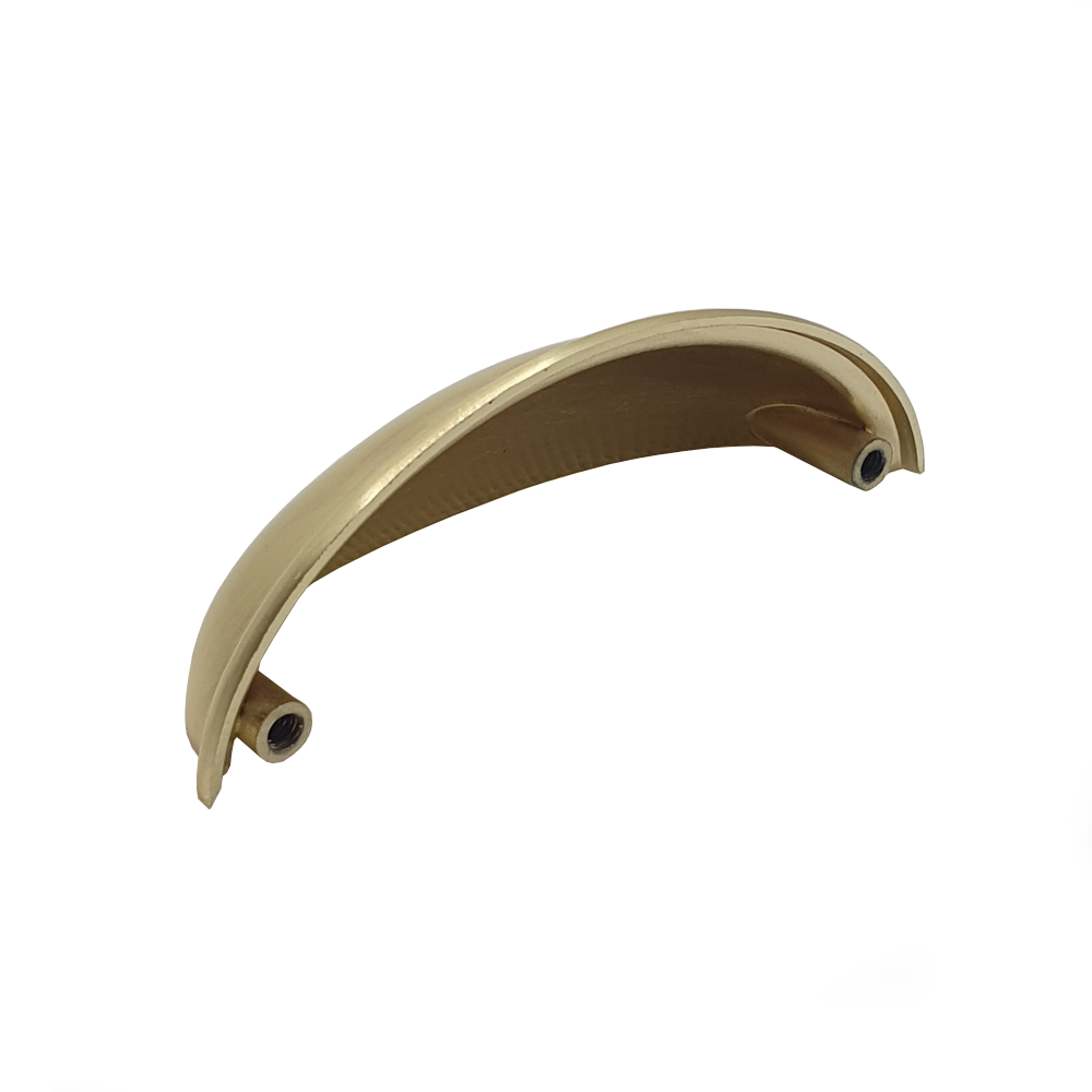 Pharaoh, Cup Handle, Brushed Brass, 76mm Hole Centres