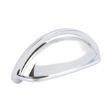 Ariel, Cup Handle, Polished Chrome-Pewter, 76mm Hole Centres