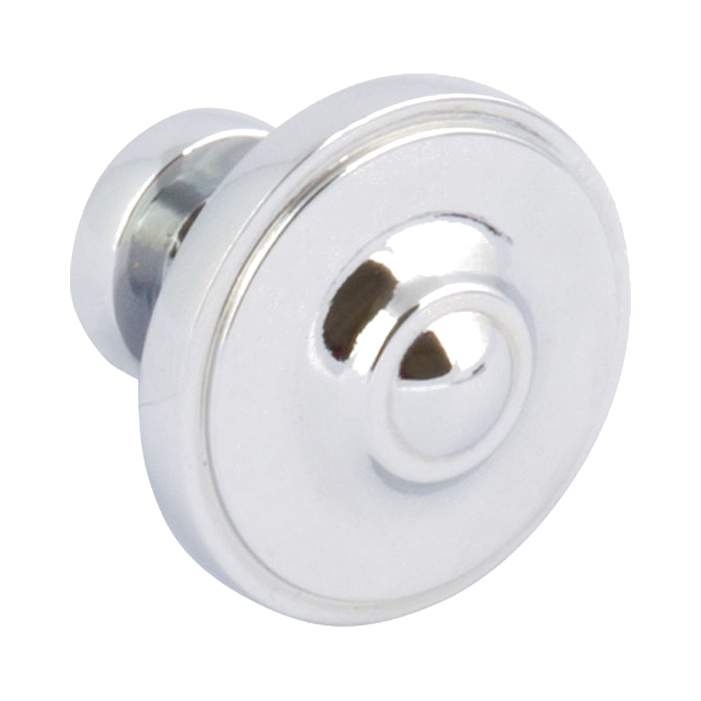 Ariel, Knob Handle, Polished Chrome-Pewter, Centre Fixing