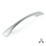 Taper, Bow Handle, Chrome-Aluminium-Matte Nickel, 128mm Hole Centres