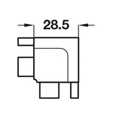 Gola J Profile Internal Corner Connector