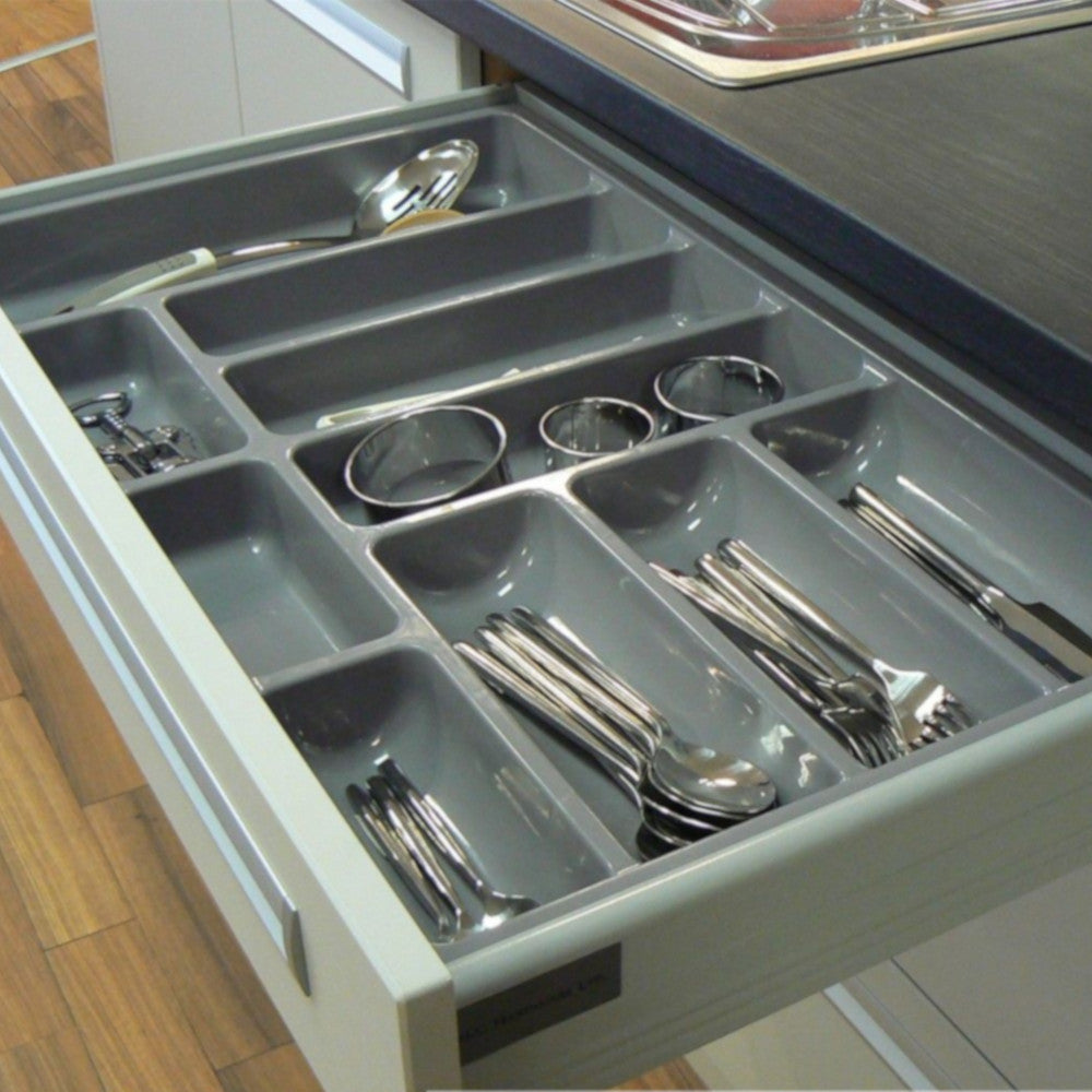 Reinforced Plastic Cutlery Tray Utensil Holder, To Suit Drawers 300-1000mm Wide