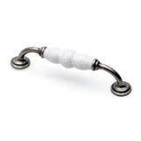 Winchester Fixed D Handle, D Pull Handle, Antique-Cream-White-Pewter, 128mm Hole Centres