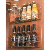 Spice Rack, Two Tier, Polished Chrome, 394mm Wide, Deep Rack