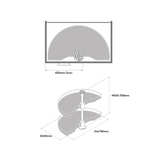 1-2 Solid Base Carousel Set, 740mm Diameter, Adjustable Height, To Suit 800-900mm Cabinets, 450mm Door, 2 Colours Available