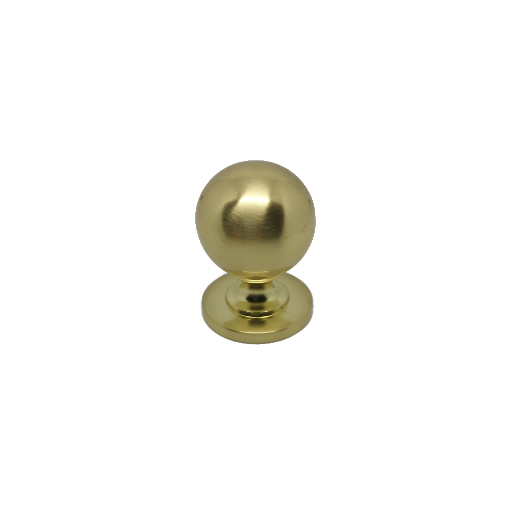 Cairo Round Knob, Knob Handle, Brushed Gold, Centre Fixing