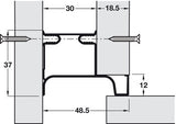Gola E Profile Vertical End, 4 Finishes Available, 2670mm, 12mm Depth