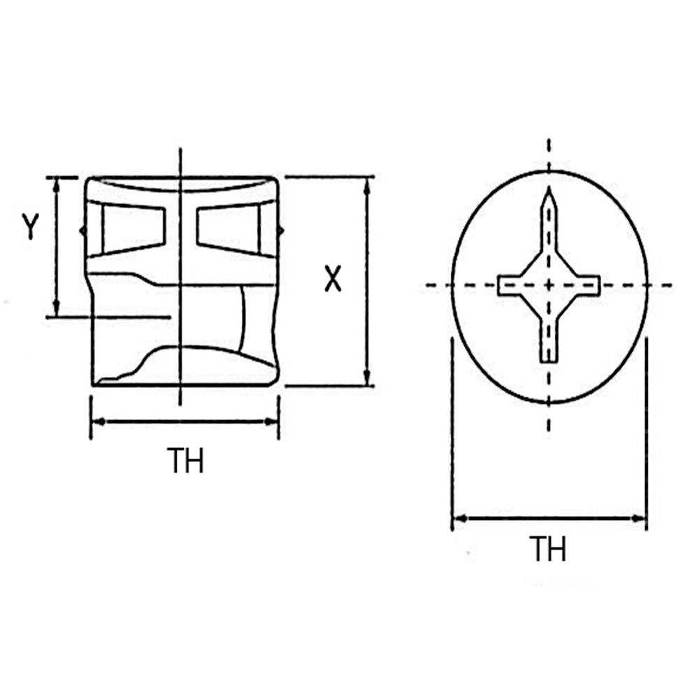 Mini Cam, 10 x 6 x 12mm, Pack of 100