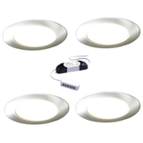 Nebbia Recessed Diffused LED Light, Natural or Warm, White, Brushed Nickel, Under Cabinet 1-6 Light Kit