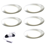 Nebbia Recessed Diffused LED Light, Natural or Warm, White, Brushed Nickel, Under Cabinet 1-6 Light Kit